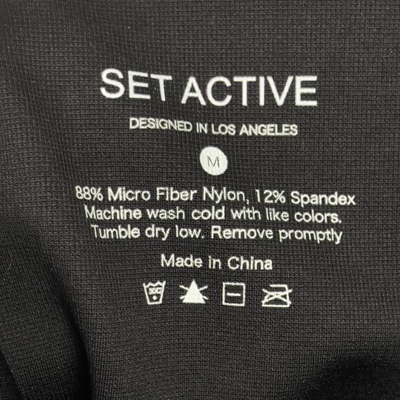 Set Active Sculptflex Power High Rise Leggings Black Size Medium Athleisure Yoga - Picture 4 of 11